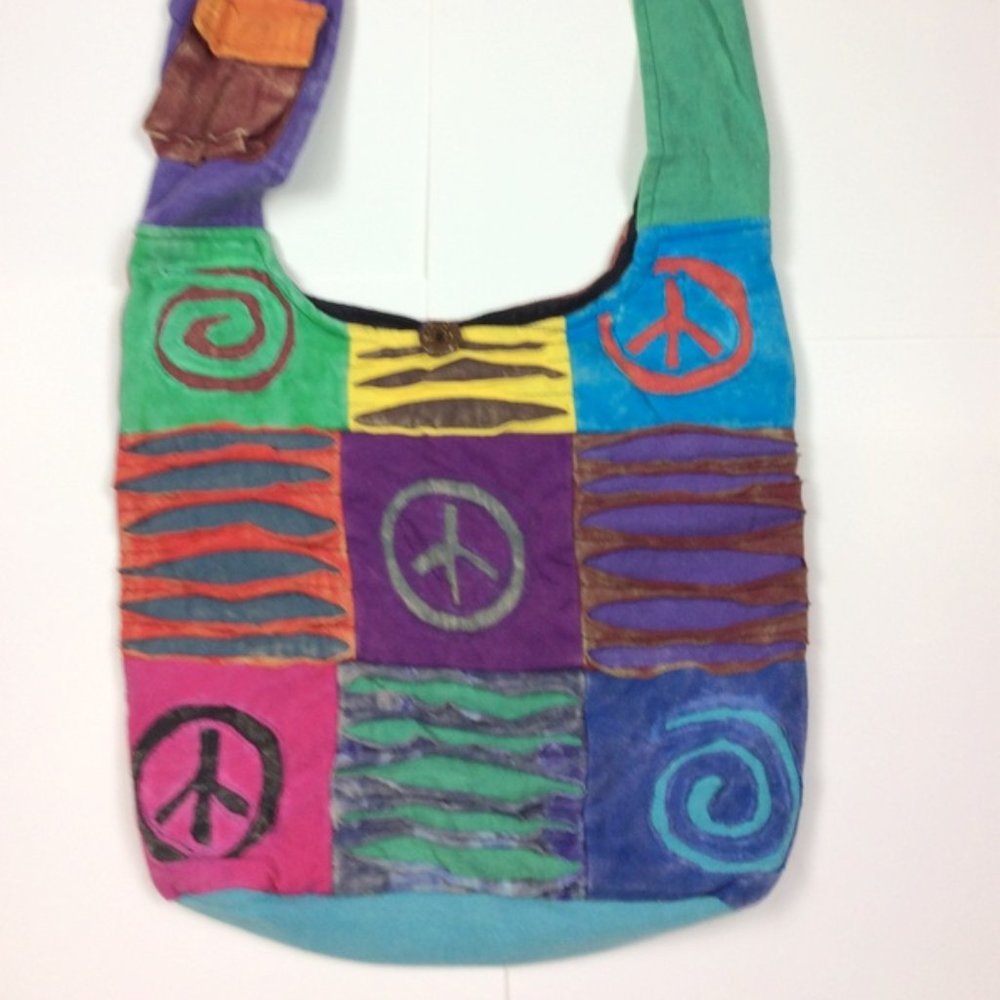 NEW Vintage Inspired Boho Handbag Peace Sign